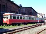 Doppeltriebwagen ET 57 der ehemaligen Kln-Bonner Eisenbahnen (KBE) am 14.08.2010 im Rheinischen Industriebahn- Museum (RIM) in Kln. Der Triebwagen wurde mechan. von Westwaggon AG, Kln-Deutz und elektr. von Siemens-Schuckert Werke, Berlin im Jahr 1956 unter den Fabriknummern 192447 +192448 gebaut. Die Hchstgeschwindigkeit betrgt 110 km/h.