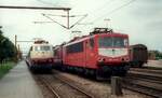 DB 155 069 und 103 243 in Pattburg/DK 01.07.1997 M.S/D.S