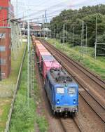 EGP 140 678-4 mit Containerzug Ausfahrt Dradenau. 18.07.2026 II