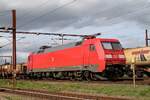 DB 152 167-3 abgestellt mit nem Güterzug in Padborg am 20.08.2018