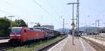 DB 152 146-7 REV/HSR 9/07.02.24  hat hier mit einem MIscher am Haken Durchfahrt in Koblenz am Hbf.