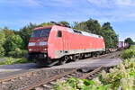 152 265-7 mit einem KLV auf dem B� Tilmeshof in Kaarst gen Osterath fahrend.