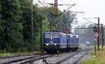 Dann kamen die beiden  blauen  Damen 181 204 + 181 205 aus dem Abstellbereich angefahren. Pattburg/DK 16.08.2024