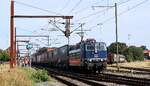 SEL 181 204-9 REV/BPSM/29.06.20, Verl/HSR9/25.06.27 mit dem Nordliner-KLV kurz vor der Abfahrt gen S�den. Pattburg/DK 14.08.2026