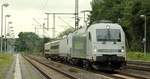 RailAdventure 183 500-8(REV/mgw/04.09.15) mit dem Hector Vectron 243.221(ex 193 971)und zwei Habfis Begleitwagen auf dem Weg Richtung Süden! Schleswig 07.07.2019