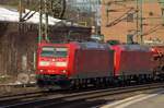 185 185-3(REV/LDX/19.09.11) und 156-7(REV/LMR9/28.10.11)zogen einen langen Kalk-Zug durch HH-Harburg. 23.03.2013 