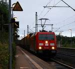 TXL/GC 185 405-8(91806185 405-8 D-GC)rauscht hier mit dem DGS 45698 Richtung Padborg durch Schleswig. 22.06.2013