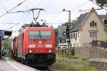 DB 185 287-0 mit Gefahrgutzug fotografiert in Geisenheim am Rhein. 16.09.2021