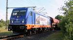Raildox 187 319-9 hier im Dieselbetrieb unterwegs verlässt gerade das Ladegleis in Flensburg-Weiche. 17.06.2020