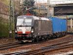 MRCE/RTB X4E-871 oder 193 871-1(Unt/MMAL/14.01.14)festgehalten mit einem Containerzug in HH-Harburg 31.03.2014
