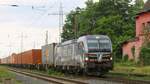 ELOC/Railforce One 193 949-5, REV/MMAL/14.11.22, mit Containerzug Ratingen-Lintorf 05.06.2024