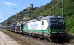 ELL/RTB 193 229-2 REV/Lz/08.09.21 mit leerem Aututransportzug unterwegs gen Rüdesheim. 05.08.2024