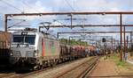 AKIEM/Green Cargo 193 482-7 mit Gterzug bestehend aus Rs Rns und Rns-z Wagen, Einfahrt Pattburg 16.06.2025 