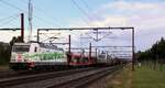 DBCSC 185 326-3 und Akiem/GreenCargo 183 480-1 mit jeweiligem Güterzug in Warteposition im Bhf Padborg/DK. 17.09.2025