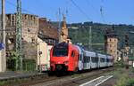 br-0-4291-stadler-flirt-3-db/858536/db-suewex-429-106606-als-re2 DB Süwex 429 106/606 als RE2 nach Frankfurt Einfahrt Oberwesel 06.08.2024