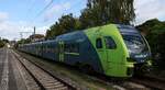 Nordbahn ET 5.04 (1429 504-2+1829 604-6+1829 304-3+1829 004-9+1429 004-3) alle REV/NBE TSK/17.06.22 stand abgestellt am Bhf Itzehoe.