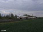 415 021-4 „Homburg/Saar“ + 411 092-0 „Linz“ als ICE 1608 Leipzig – Berlin Gesundbrunn bei Podelwitz.