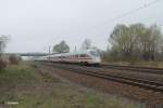 411 084-7  Kaiserslautern  als IC 1545 Leipzig - Dresden bei Borsdorf bei Leipzig.