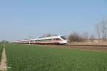 411 001-1  Neustadt an der Weinstrasse  als ICE209 Hamburg Altona ࠓ Leipzig HBF bei Podelwitz.29.03.14  