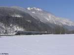 411 007 Pirna zieht bei Niederaudorf in Richtung Kufstein.