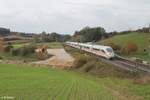 Ein ICE3 auf dem Weg nach München bei Fahlenbach.