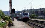 RP/LINEAS 186 505 mit Güterzug gen Koblenz aufgenommen in Boppard am Hbf.