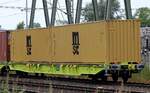 GATX Containertransportwagen der Gattung Sggnss registriert unter 3780 4576 952-8 REV/TVP/01.06.20.