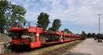 D-DB 65 80 9804 114-3 Gattung DD992, der wohl l�ngste Eisenbahnwagen der DB. Nieb�ll 12.07.2026