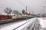 401 554-1  Flensburg  als ICE 375 von Berlin Ostbahnhof nach Basel SBB in Rathenow.