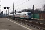 411 527-5  Weimar  als ICE 1507 von Hamburg-Altona nach Leipzig Hbf, bei der Durchfahrt in Rathenow.