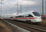 411 564-8 als ICE 1725(WR-MH)bei der Ausfahrt im Rostocker Hbf.13.01.2018