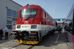 381 001-7 ZSSK - elezničn spoločnosť Slovensko (Eisenbahngesellschaft Slowakei AG) stand auf der InnoTrans 2012 in Berlin.