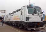 Die 193 970-1 „Easy Spares Vectron  (91 80 6193 970-1 D-PCW) vom Prfcenter Wegberg-Wildenrath (Siemens AG) eine Siemens Vectron AC, wurde am Freigelnde auf der Inno Trans 2014 in Berlin