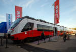 Die BB und Bombardier prsentierten auf der InnoTrans 2018 in Berlin (18.09.2018) neuen BB Cityjet vom Typ TALENT 3.