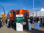 Der zur ZAGRO Group gehrende Hersteller  GMEINDER LOKOMOTIVEN GmbH (Mosbach) prsentierte auf der InnoTrans 2018 in Berlin (hier 18.09.2018) seine Rangierlokomotive mit elektrischer