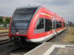 DB-Regio 646er als Dienstfahrt von Rostock Hbf Richtung   Berlin-Lichtenberg kurz vor der Ausfahrt im Rostocker Hbf(04.08.10)