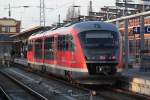 642 185 als RB 13264/RE 4324 von Ribnitz-Damgarten West nach Schwerin Hbf bei der Einfahrt im Rostocker Hbf.23.01.2012,Dieser Zug verkehrt nur Mo-Do