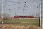 unbekannter DB-Regio 642er auf Probefahrt zwischen Rostock und Tessin gesehen in Sildemow am 16.03.2012