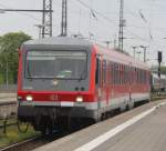 628 314 als RE 5 von Neustrelitz Hbf nach Stralsund Hbf bei der Einfahrt im Stralsunder Hbf.11.05.2013