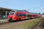 442 840 als S1(Warnemnde-Rostock)kurz vor der Ausfahrt in Warnemnde.27.08.2016