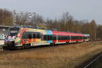 442 354 als S1 von Warnemünde nach Rostock Hbf bei der Einfahrt im Haltepunkt Rostock Lütten-Klein.01.04.2017