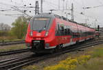 442 358 als S1(Rostock-Warnemünde)bei der Bereitstellung im Rostocker Hbf.05.05.2017