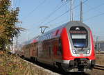 445 001 als RE 5(4361)von Rostock Hbf nach Elsterwerda bei der Ausfahrt im Rostocker Hbf.12.10.2018