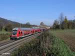 Der RE4243 nach Mnchen bei Dettenhofen.