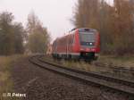 Nachschuss von 612 093 als RE Regensburg in Wiesau/Oberpfalz am 02.11.07