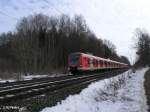 423 320-1 erreicht gleich Geltendorf mit der S7836 S8 Geltendorf.