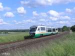 VT15 rollt bei Oberteich als VBG86564 nach Hof .