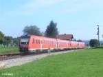 Nachschuss von 612 081 und 080 bei Flecken mit RE32735 Buchloe.