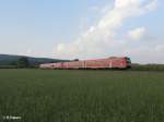 Zwei 612er ziehen am 20.09.09 bei Oberteich als RE3695 nach Regensburg vorbei.