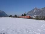 425 126 auf dem Weg nach Rosenheim in Oberaudorf.